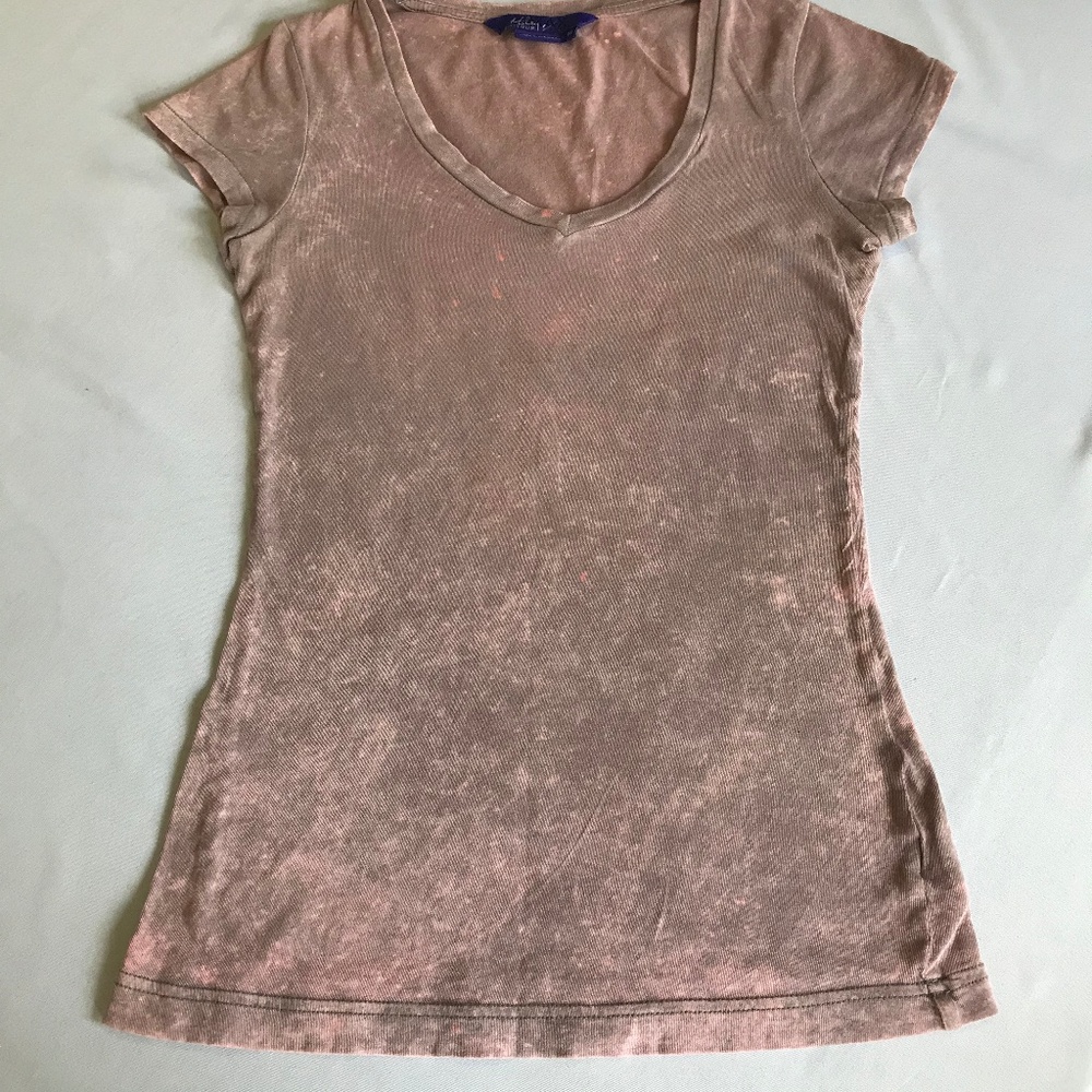 Miley Cyrus & Max Azria Pink & Gray Tee Shirt